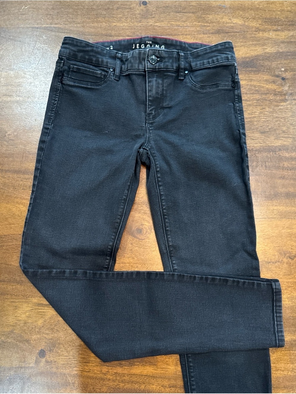White House Black Market Jegging Black Wash Denim Jeans 2 Slim Dark Wash